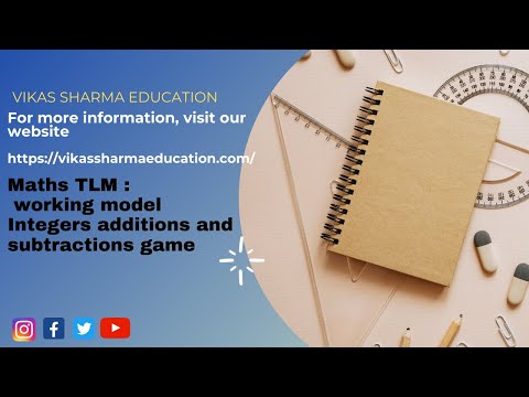 Maths TLM working model Integers additions and subtractions game Video