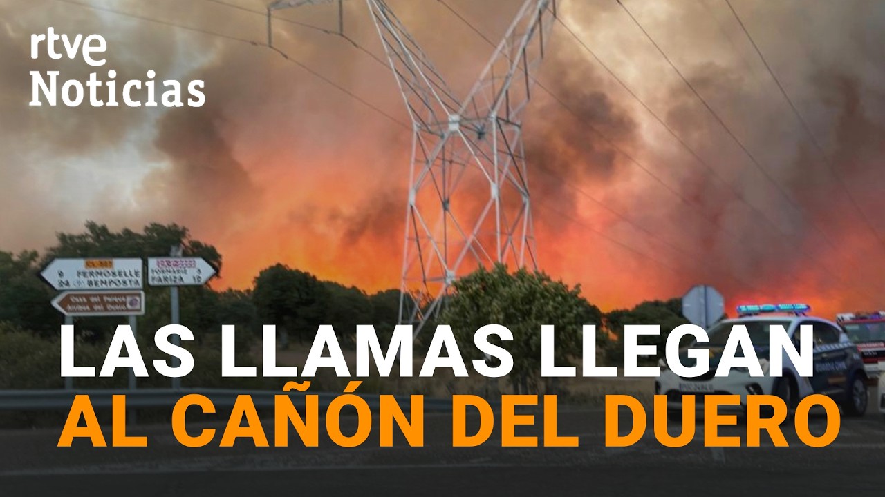 El incendio de Fermoselle (Zamora) se abre paso y ha calcinado casi 11.000 hectáreas | RTVE Noticias