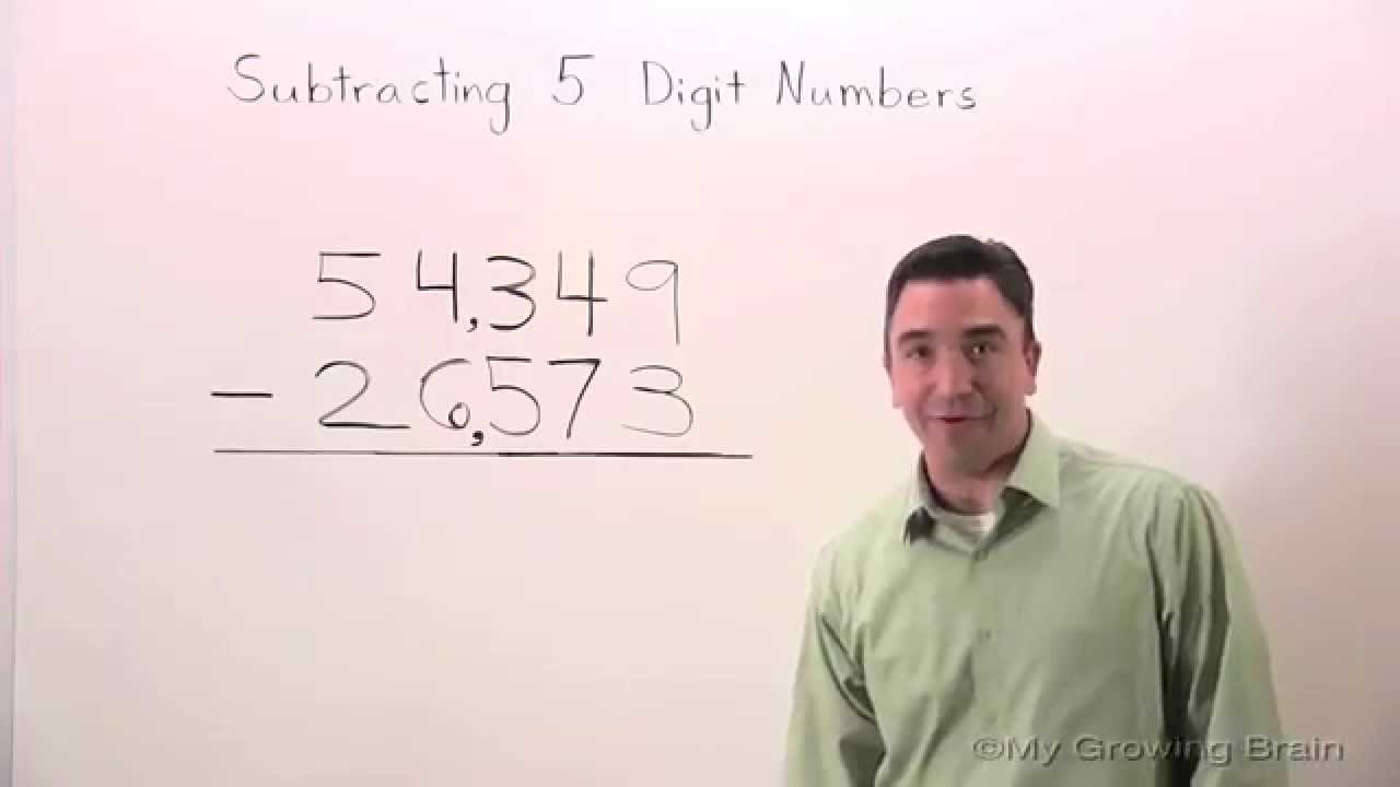 Subtraction: 5 Digit Numbers (with Regrouping) / My Growing Brain