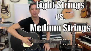 Video thumbnail for Light Strings VS. Medium Strings DO THEY SOUND DIFFERENT? by GaragebandandBeyond