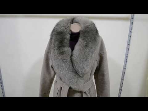 Шикарное шерстяное зимнее пальто с песцом X-Woyz PL-8814