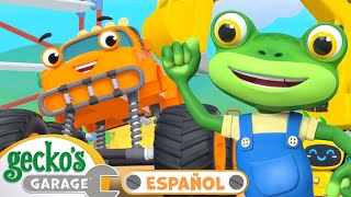 Rescate del camión monstruo 🚘 | 🐸 Garaje de Gecko | Carros para niños | Vídeos educativos