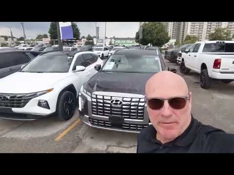 2024 Hyundai Palisade Ultimate Calligraphy w/Beige 7-Passenger AWD in Black for sale at Kitchener Chrysler Dodge Jeep Ram in Kitchener, ON
