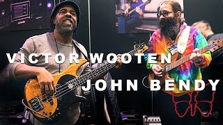 Video thumbnail for Victor Wooten Crashes John Bendy demoing the NEW Imperial II Guitar! by Fodera Guitars