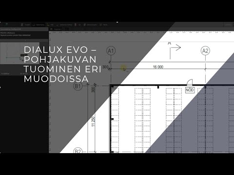 Dialux evo: Pohjakuvan tuominen eri muodoissa