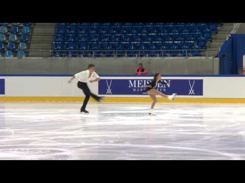ISU 2014 Jr Grand Prix Dresden Pairs Short Program Lina FEDOROVA / Maxim MIROSHKIN RUS