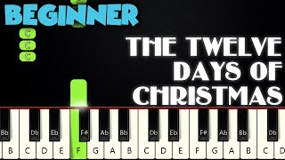Twelve Days Of Christmas  BEGINNER PIANO TUTORIAL 