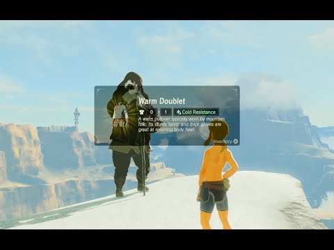 Quickest Way To Get Warm Doublet Survive Cold Areas Zelda: Breath of The Wild Nintendo Switch 2 ~ 4K