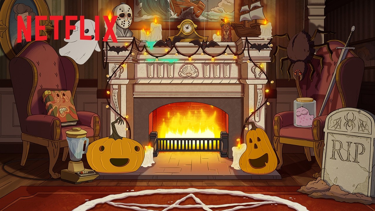 Haunted Hotel | Halloween Fireplace with Spooky Music & Ambiance (1 Hour) | Netflix