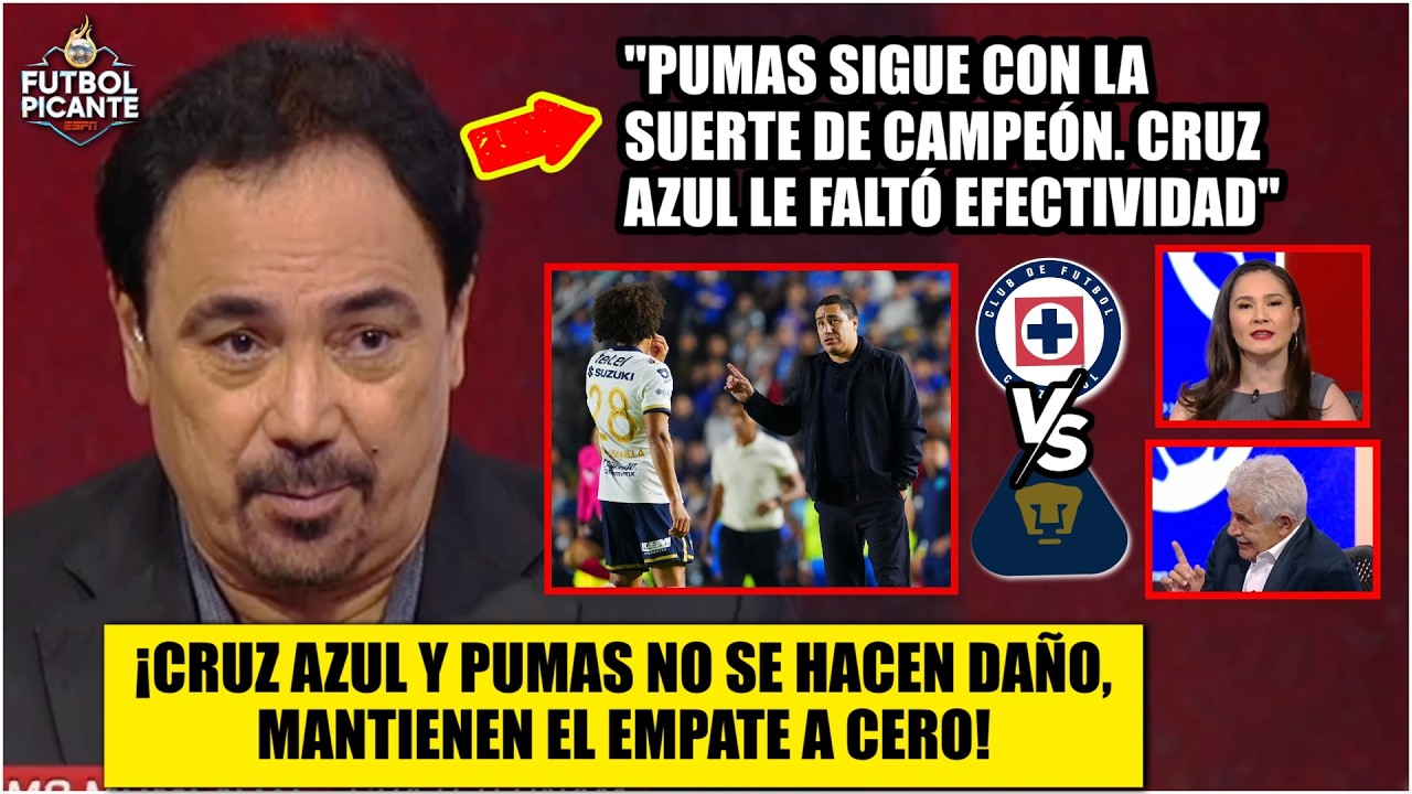 CRUZ AZUL PERDONÓ A PUMAS con empate sin goles. A Efraín le salió bien la FINAL IDA | Futbol Picante