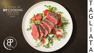 Tagliata, saftiges Rindfleisch mit Salat und Tomaten, dieses leckere Gericht muss ab und an sein.