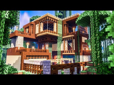 Minecraft Jungle House Tutorial - How to Build House in Survival