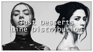 MARINA, Charli XCX - Just Desserts - Line Distribution