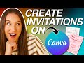 How To Create An Invitation In Canva Step By Step Canva Tutorial