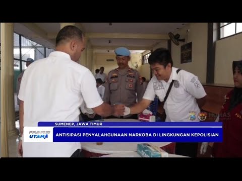 POLRES SUMENEP LAKUKAN TES URINE ANTISPASI PENYALAHGUNAAN NARKOBA