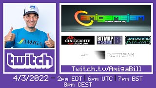 4/3/2022 Commodore Amiga AmiGameJam 2022 w/guests Amiga Cammy, RJ Mical, Glen Planamento and Hitch
