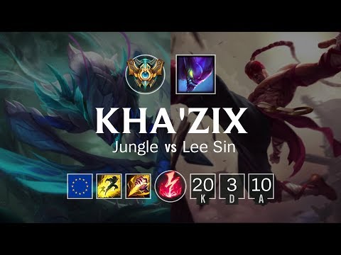 Kha'Zix Jungle vs Lee Sin - EUW Challenger Patch 8.24