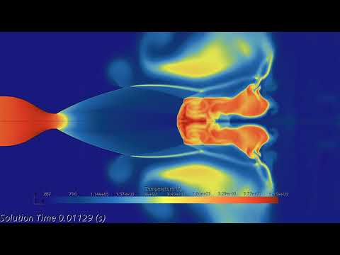 Rocket Nozzle Temperature Contours