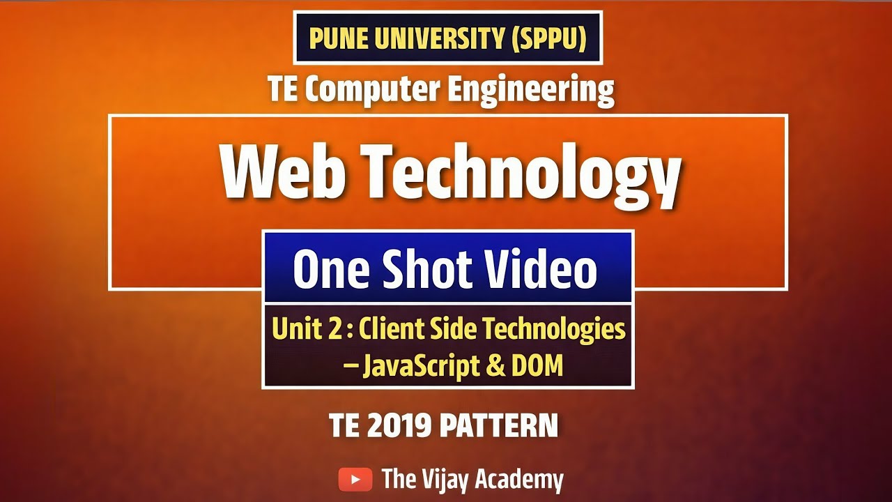 Web Technology Unit 2 | One Shot Video | All Topics Covered | T.E. Computer Engg | #sppu university