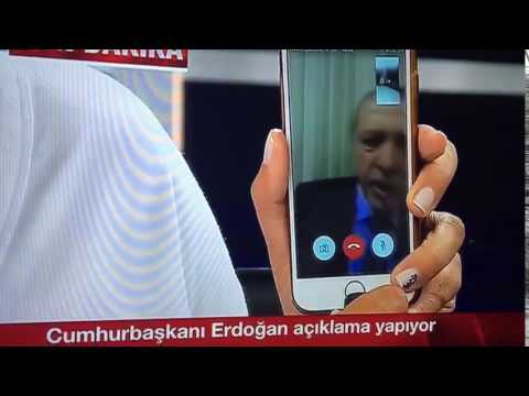 Erdogan made an appeal on Skype. interview. Эрдоган сделал обращение по Skype.