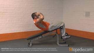 Decline Sit Up on Bench with Oblique Twist exercise video thumbnail