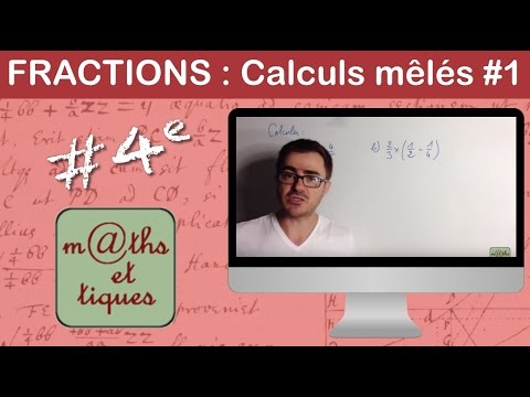 Perform mixed calculations (+ - x) of fractions - Fourth grade