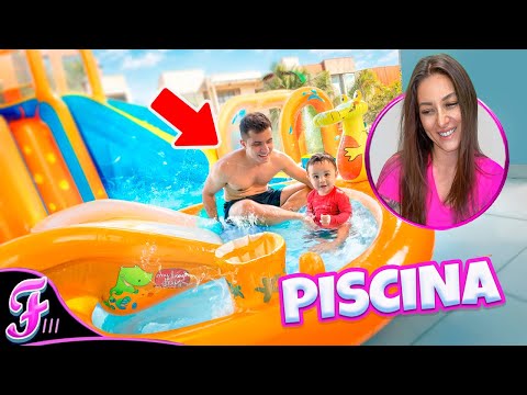 PRIMEIRA VEZ DO RAVI NA PISCINA COM PLAYGROUND - Fran Japa