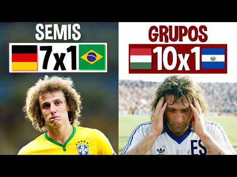 A MAIOR GOLEADA de Cada Rodada da Copa do Mundo