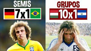 A MAIOR GOLEADA de CADA Fase da Copa do Mundo