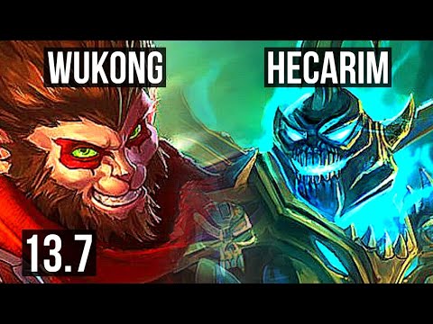 WUKONG vs HECARIM (JNG) | 7/2/10, 400+ games | TR Diamond | 13.7