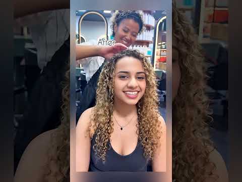 Beige Blonde Highlights on Curls