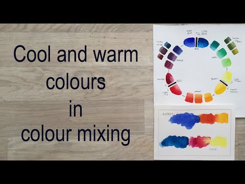 Cool and warm colours in colour mixing.