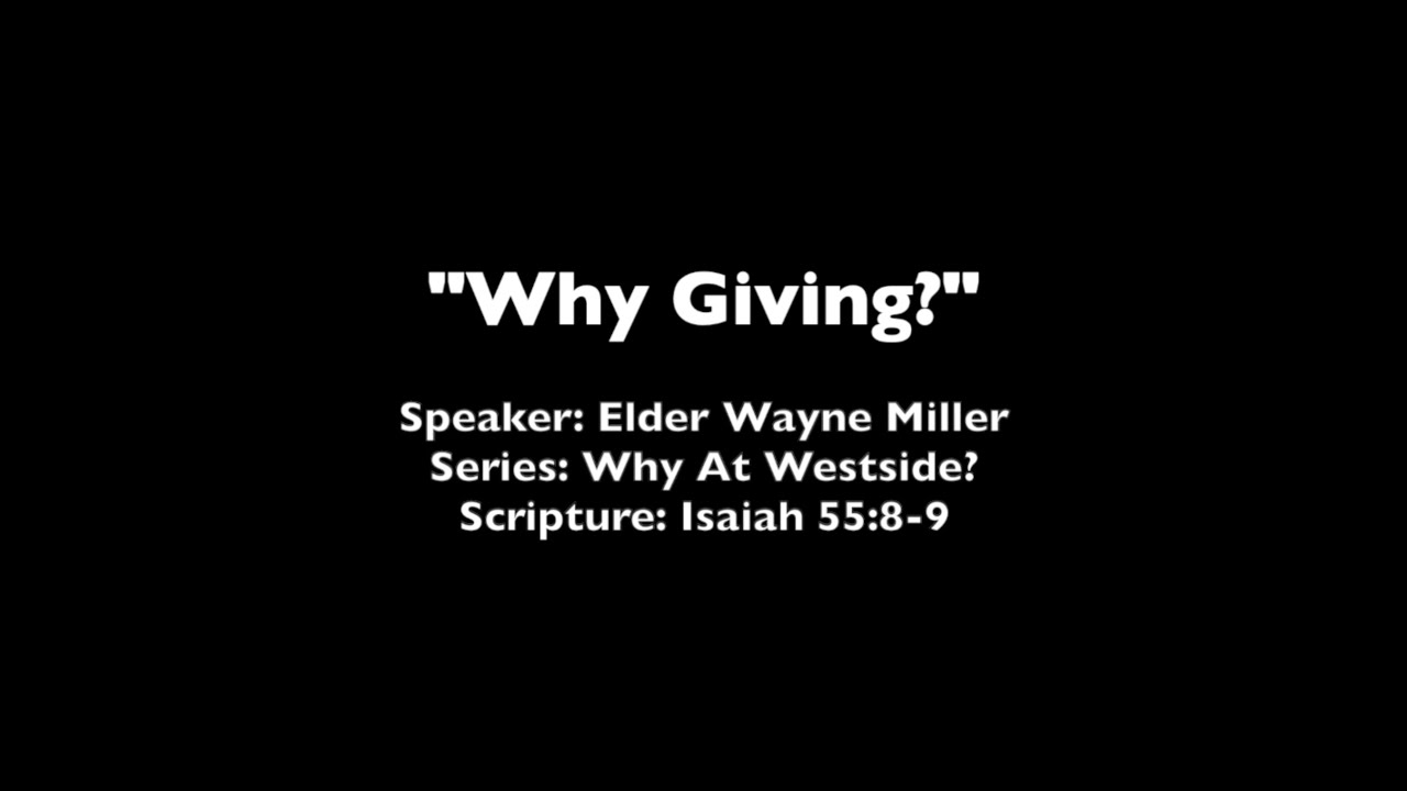 Why Giving?