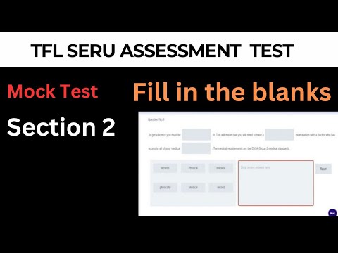 SERU assessment TFL | Section -2 Fill in the Blanks , SERU TFL Mock Test ,TFL SERU test |  seru mock