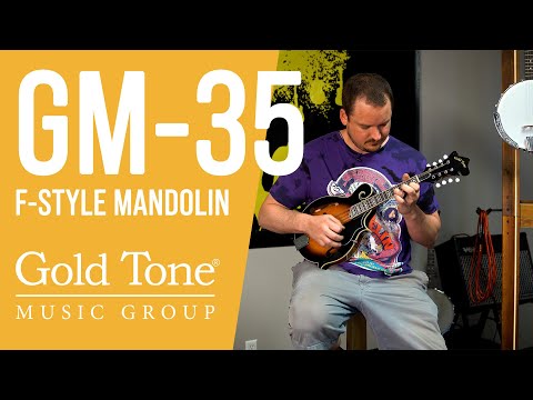 Gold Tone GM-35/L F-Style Spruce Top Maple Neck 8-String Mandolin w/Gig Bag For Left Hand Players image 3