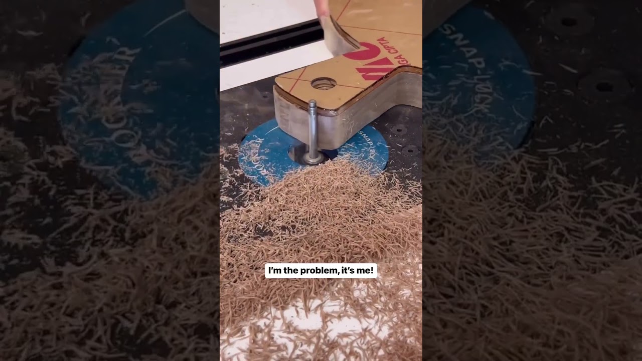 Small round acrylic router template guide in action from @customgrainsmn #craftedelementsco #router