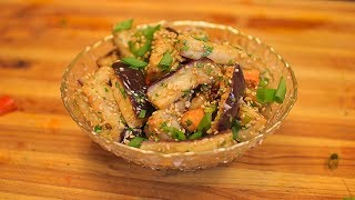 Garlic Eggplant - vegan eggplant recipe - soy sauce vegan recipes