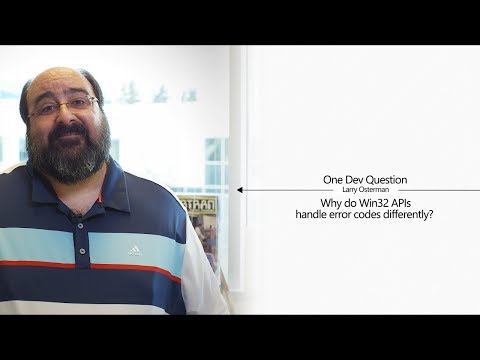 Why do Win32 APIs handle error codes differently? | One Dev Question with Larry Osterman