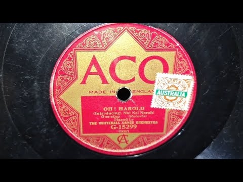 Oh! Harold. The Whitehall Dance Orchestra. ACO 78rpm Record from 1923. Brunswick Florida Phonograph
