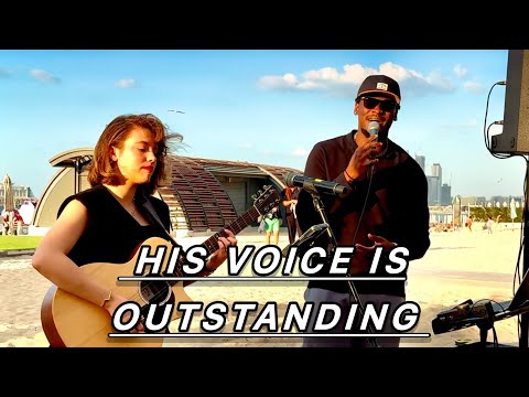 BUSKING In Dubai with AMAZING Singer – Writings On The Wall – Sam Smith | Allie Sherlock