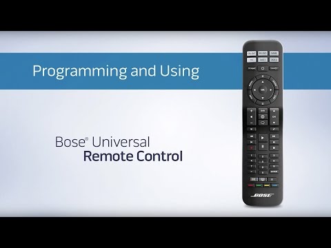 Bose CineMate Universal Remote - Programing and Using