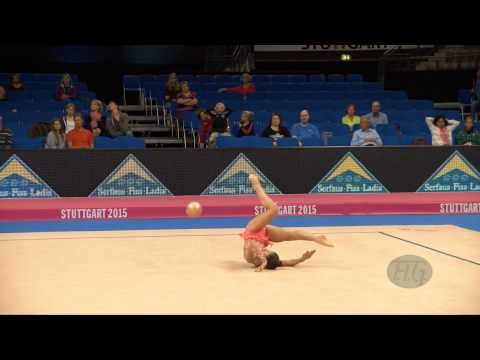 Regina MIAKSHEVA (KGZ) 2015 Rhythmic Worlds Stuttgart - Qualifications Ball