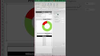 Weekly 1:1 progress chart. Learn how a donut chart can be used to show progress on a meeting agenda. - Excel Xpert tutorial video