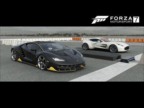 Forza 7 Drag Race - Aston Martin ONE-77 Vs Centenario