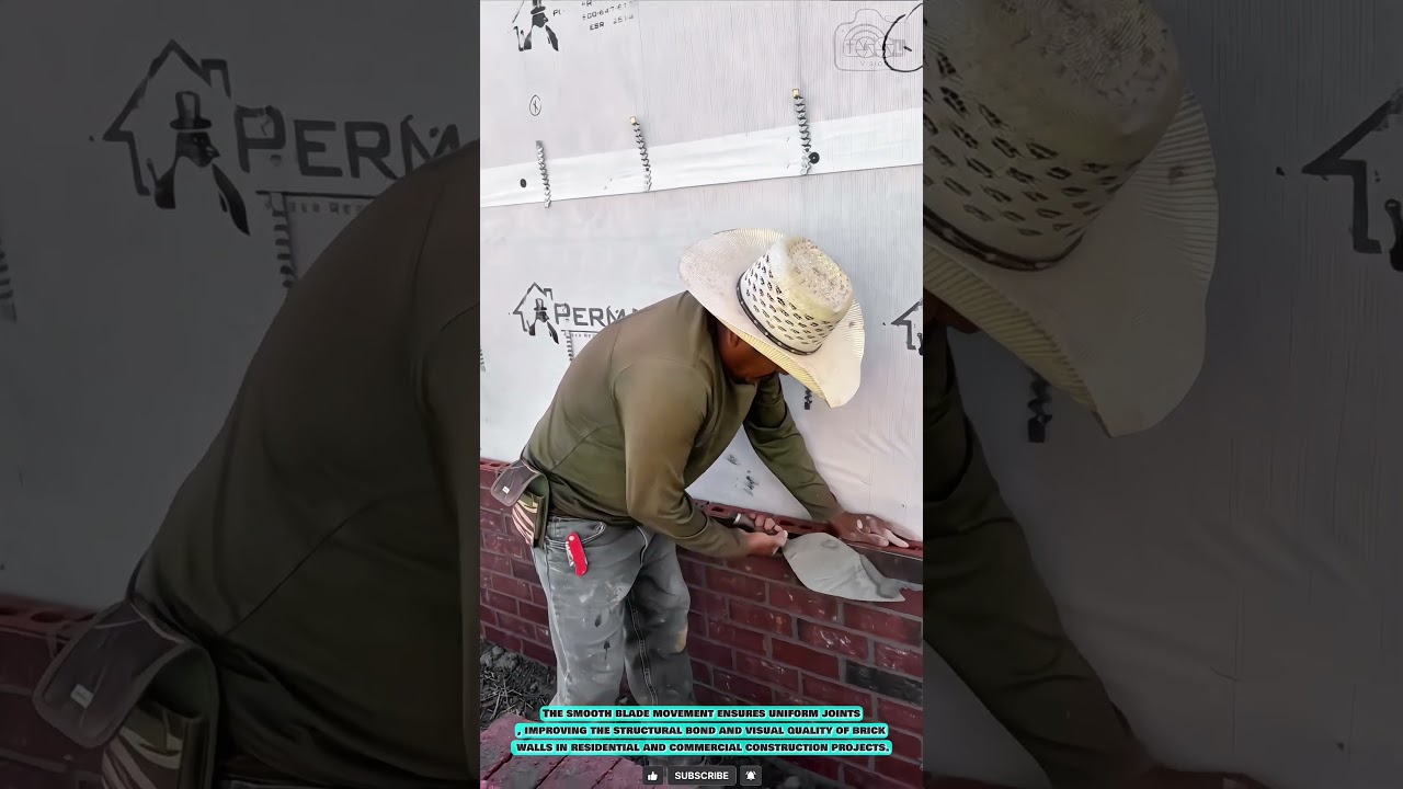 Masonry Trowel Tool: Clean Brick Mortar Spreading Technique #innovationtools