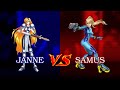 Janne D Arc World Heroes Vs Samus Aran Metroid