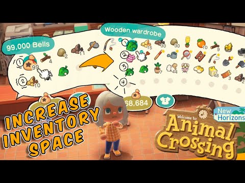 HOW TO INCREASE INVENTORY SPACE IN ANIMAL CROSSING: NEW HORIZONS FROM 20 to 40!