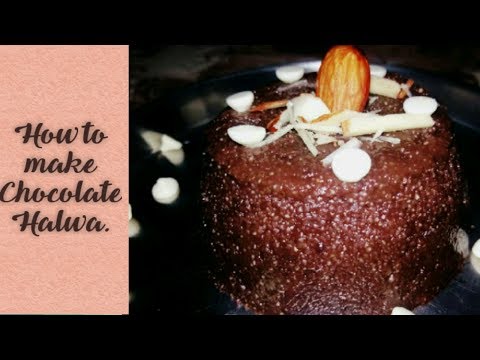 CHOCOLATE HALWA | How to make chocolate sooji Halwa at home | Chocolate sheera recipe by Dipannita