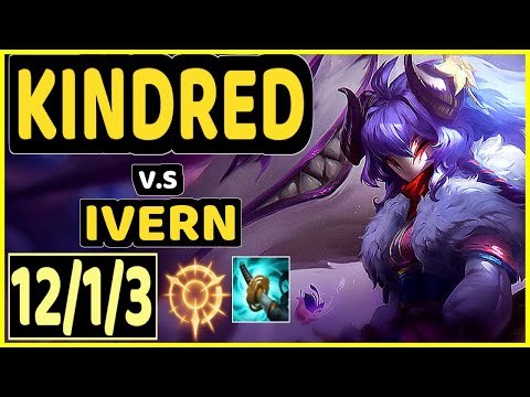 ELLIM (KINDRED) vs IVERN - QUADRAKILL 12/1/3 KDA JUNGLE CHALLENGER GAMEPLAY - KR