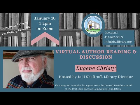 Eugene Christy Author Reading & Discussion at the Becket Athenaeum
